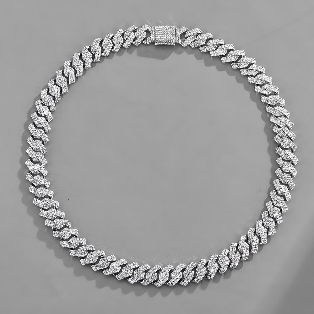 Miami Cuban Iced Silver Chain